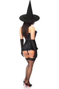 Daisy Beachwear Lavish 3 PC Sheer Lace Witch Corset Costume