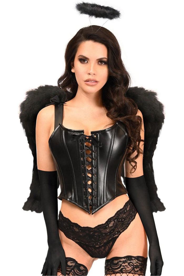 Daisy Beachwear Lavish 4 PC Faux Leather Dark Angel Corset Costume