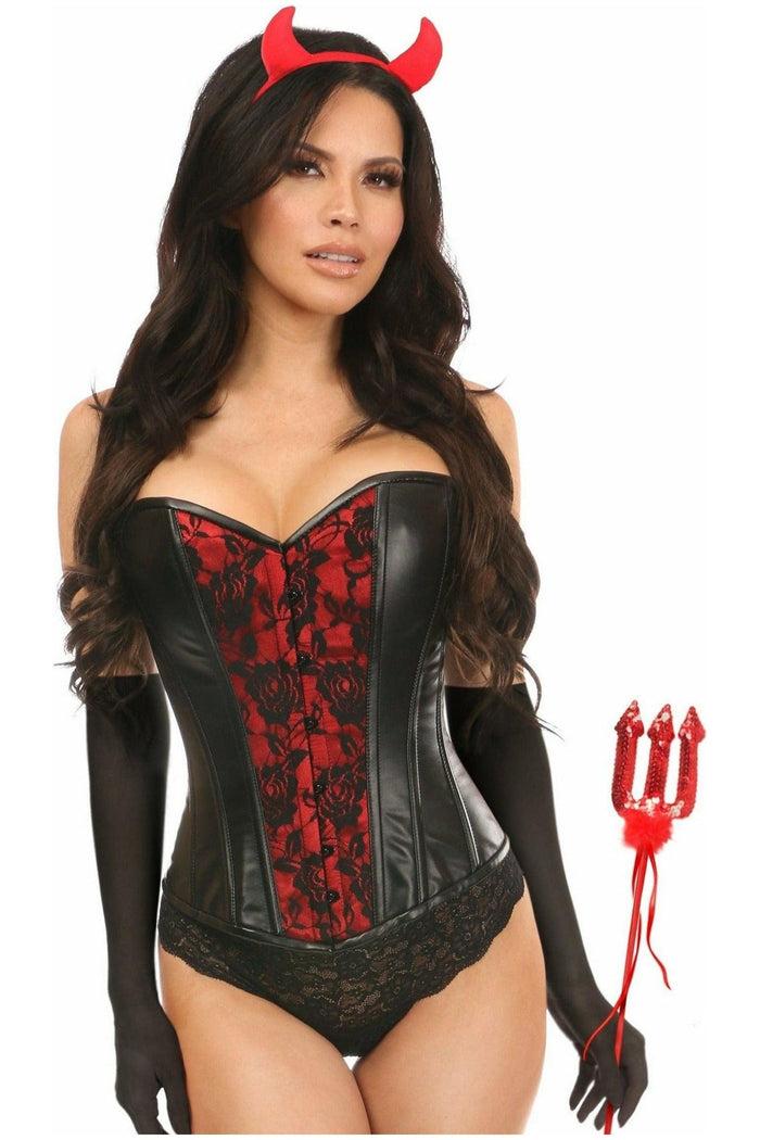 Daisy Beachwear Lavish 4 PC Gothic Devil Corset Costume