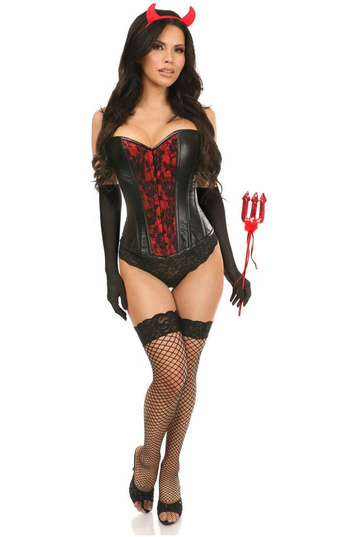 daisy beachwear Lavish 4 PC Gothic Devil Corset Costume