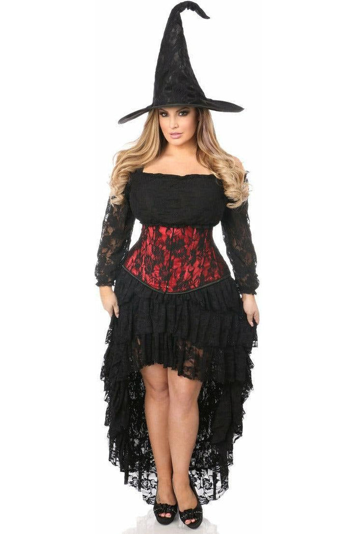 daisy beachwear Lavish 4 PC Lace Witch Corset Costume