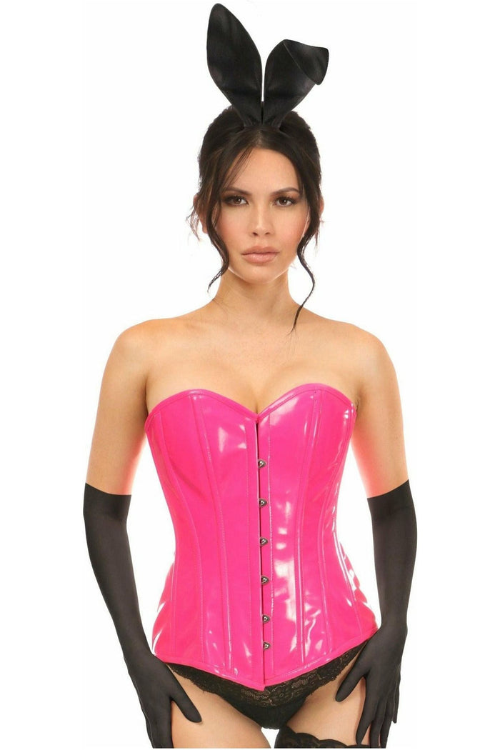 Daisy Beachwear Lavish 4 PC Pink Patent Bunny Corset Costume
