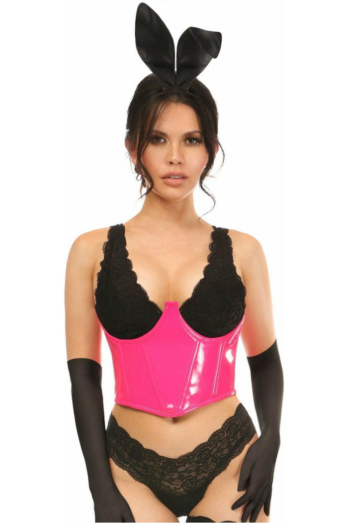 Daisy Beachwear Lavish 4 PC Pink PVC Bunny Corset Costume