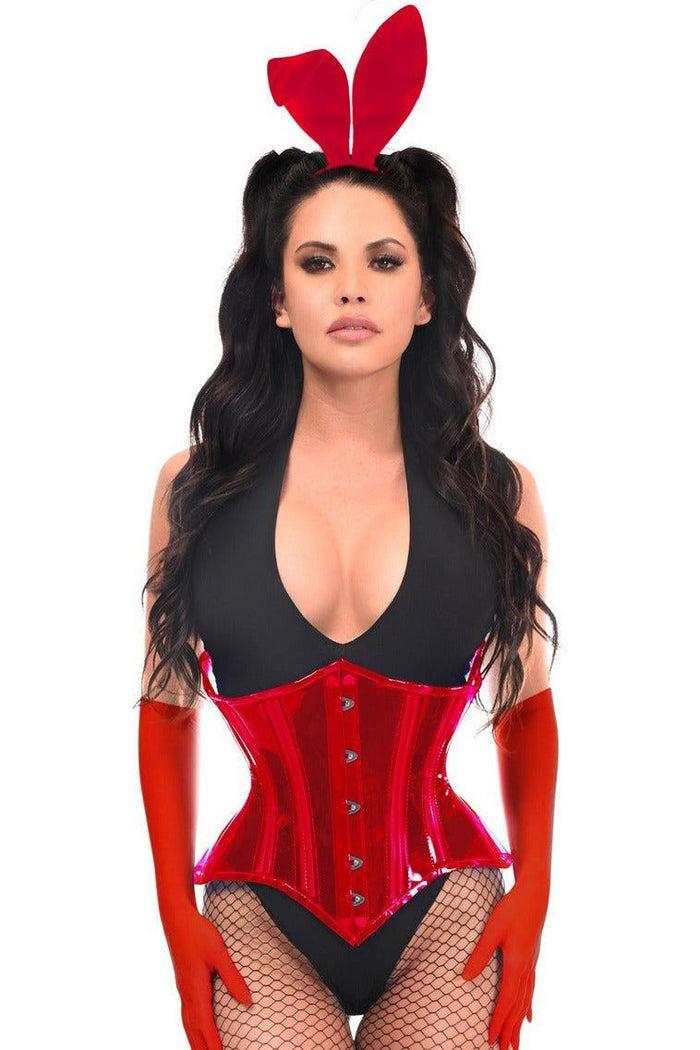 Daisy Beachwear Lavish 4 PC Red Festival Bunny Corset Costume