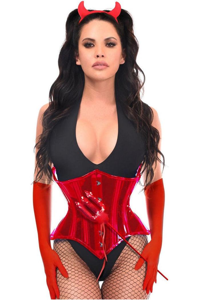 Daisy Beachwear Lavish 4 PC Red Festival Devil Corset Costume