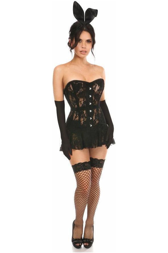 daisy beachwear Lavish 4 PC Sexy Black Bunny Costume