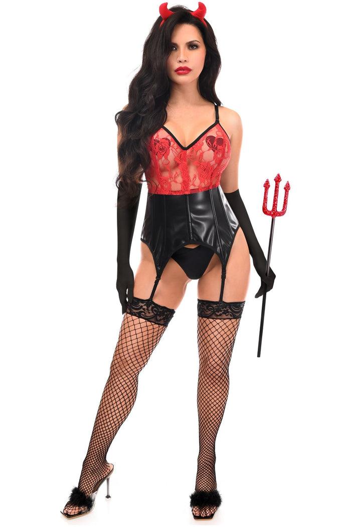 daisy beachwear Lavish 4 PC Sexy Devil Lingerie Costume