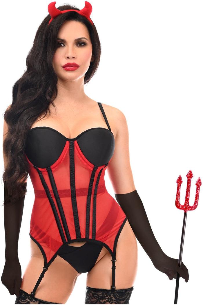 Daisy Beachwear Lavish 4 PC Sexy Devilish Diva Lingerie Costume