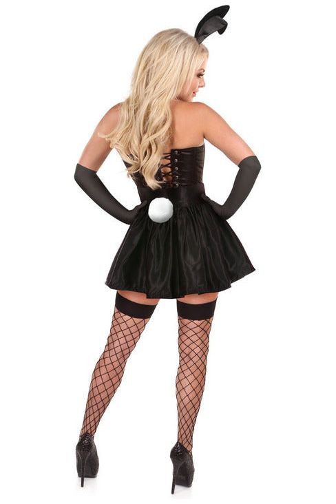 Daisy Beachwear Lavish 5 PC Flirty Black Bunny Corset Costume