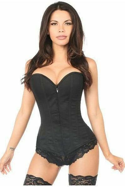 daisy beachwear Lavish Black Cotton Overbust Corset