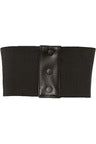 Daisy Beachwear Lavish Black Faux Leather Corset Belt Cincher