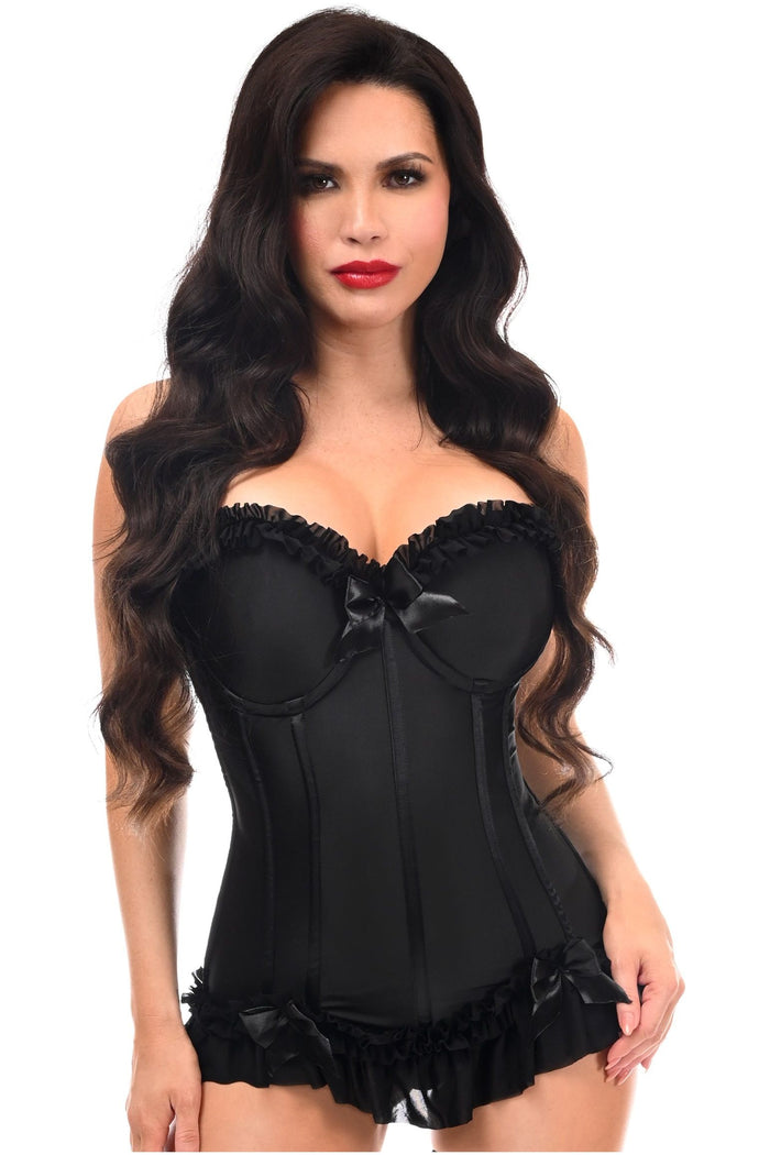 Daisy Beachwear Lavish Black Lycra Hook & Eye Stretch Bustier Corset
