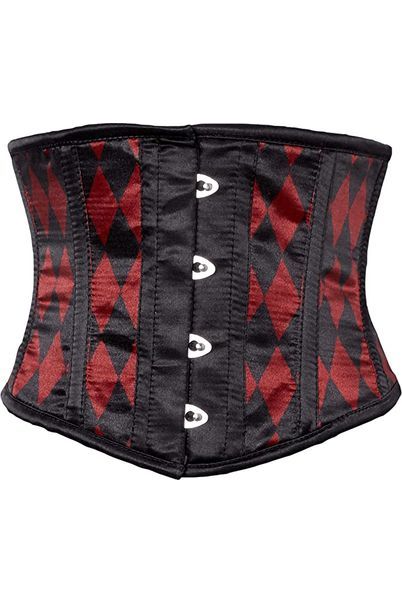 daisy beachwear Lavish Black & Red Diamond Waist Cincher