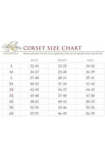 Daisy Beachwear Lavish Black Satin Underbust Corset