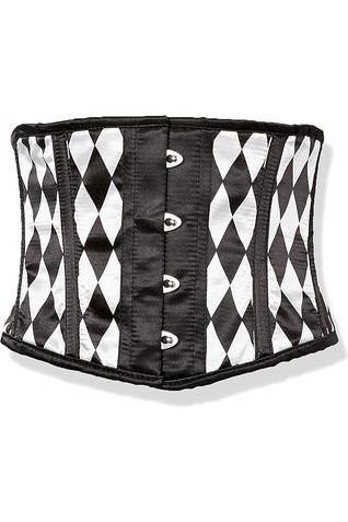 daisy beachwear Lavish Black & White Diamond Waist Cincher Corset