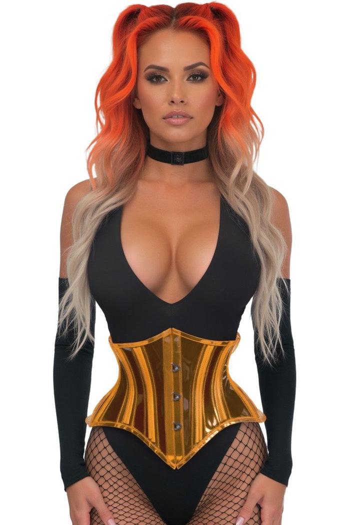 Daisy Beachwear Lavish Clear Orange Curvy Cut Mini Cincher Corset