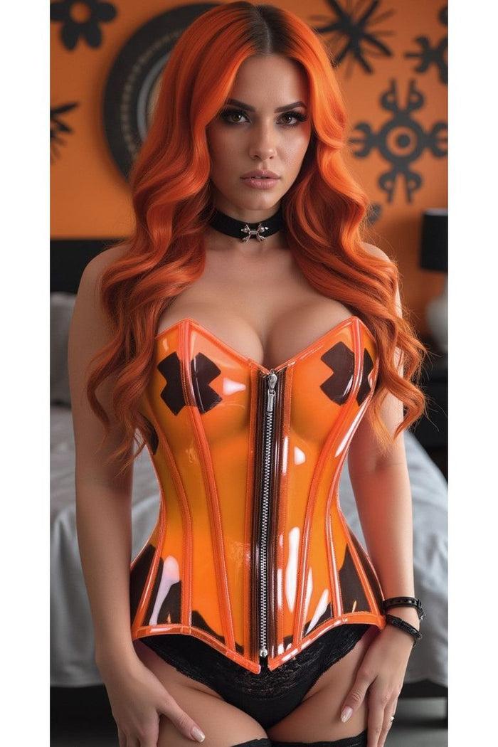 Daisy Beachwear Lavish Clear Orange Overbust Corset