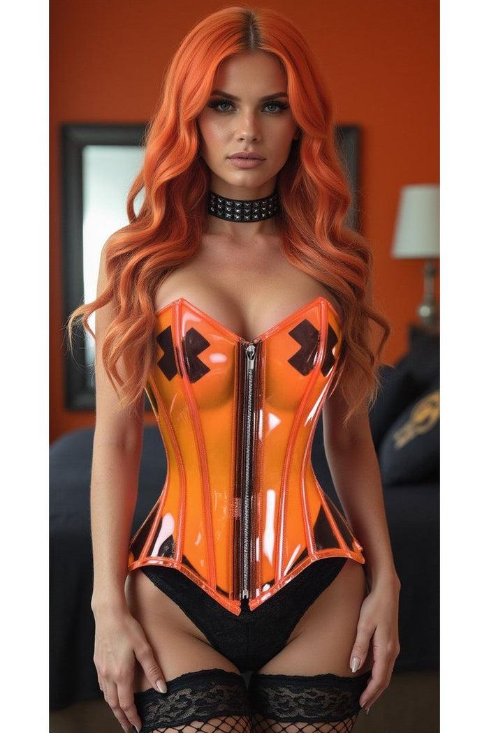 Daisy Beachwear Lavish Clear Orange Overbust Corset