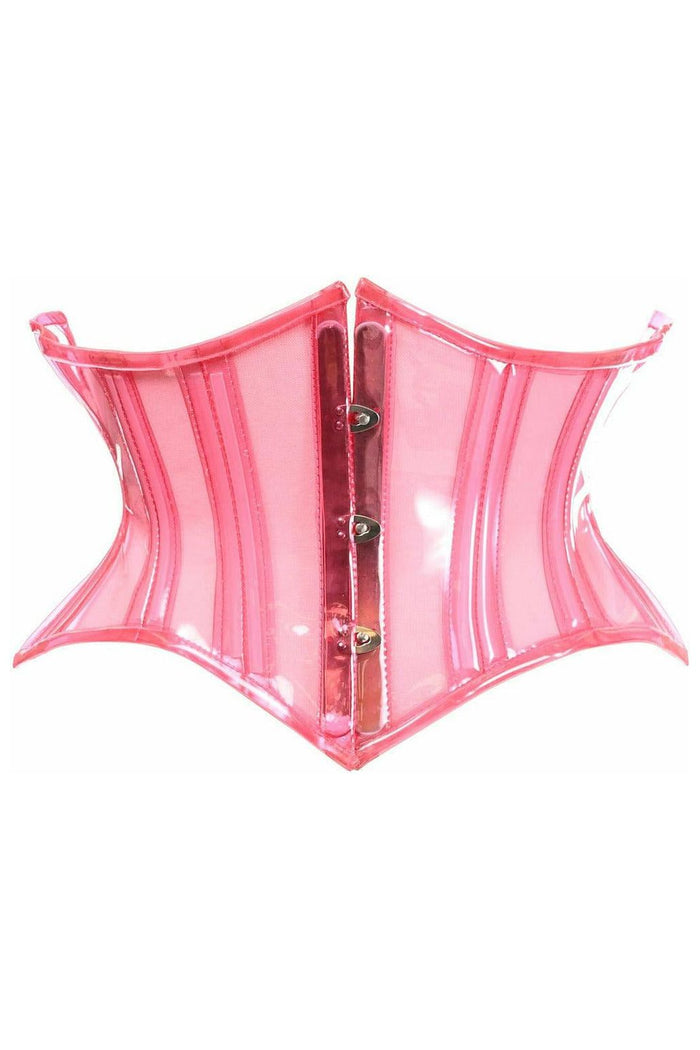 daisy beachwear Lavish Clear Pink Curvy Cut Mini Cincher Corset
