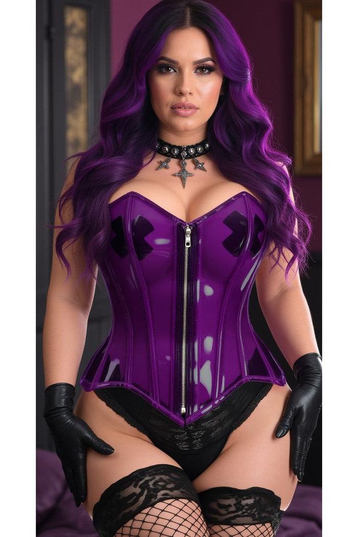 Daisy Beachwear Lavish Clear Purple Overbust Corset
