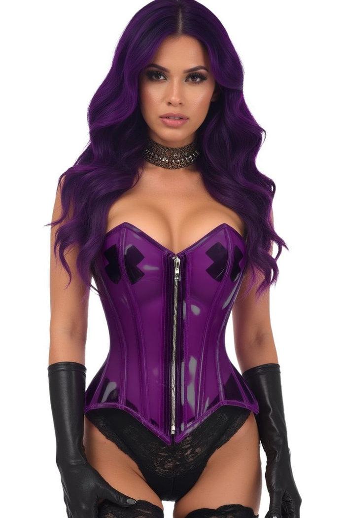 Daisy Beachwear Lavish Clear Purple Overbust Corset