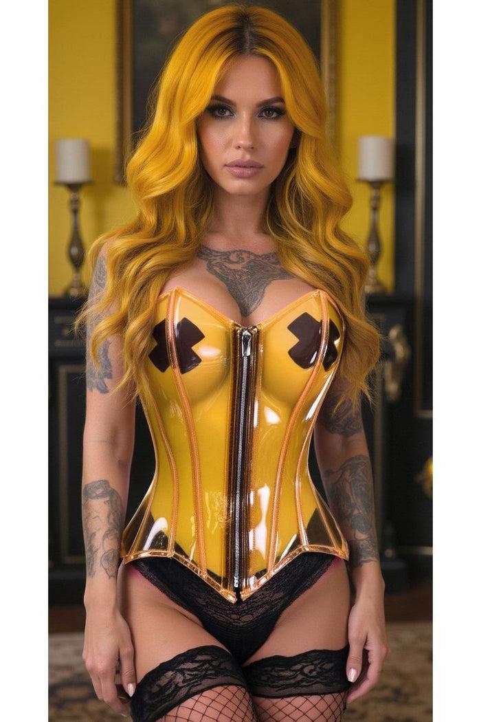 Daisy Beachwear Lavish Clear Yellow Overbust Corset