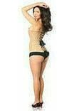 Daisy Beachwear Lavish Dark Beige Lace Overbust Corset W/Zipper