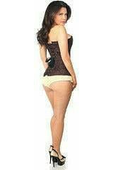 Daisy Beachwear Lavish Dark Brown Lace Overbust Corset W/Zipper