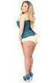 Daisy Beachwear Lavish Dark Teal Lace Overbust Corset W/Zipper