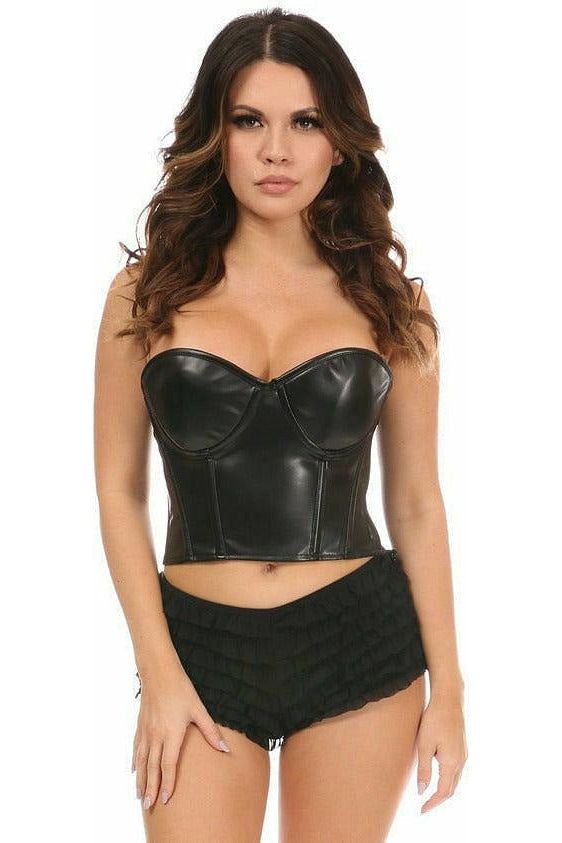 daisy beachwear Lavish Faux Leather Underwire Bustier