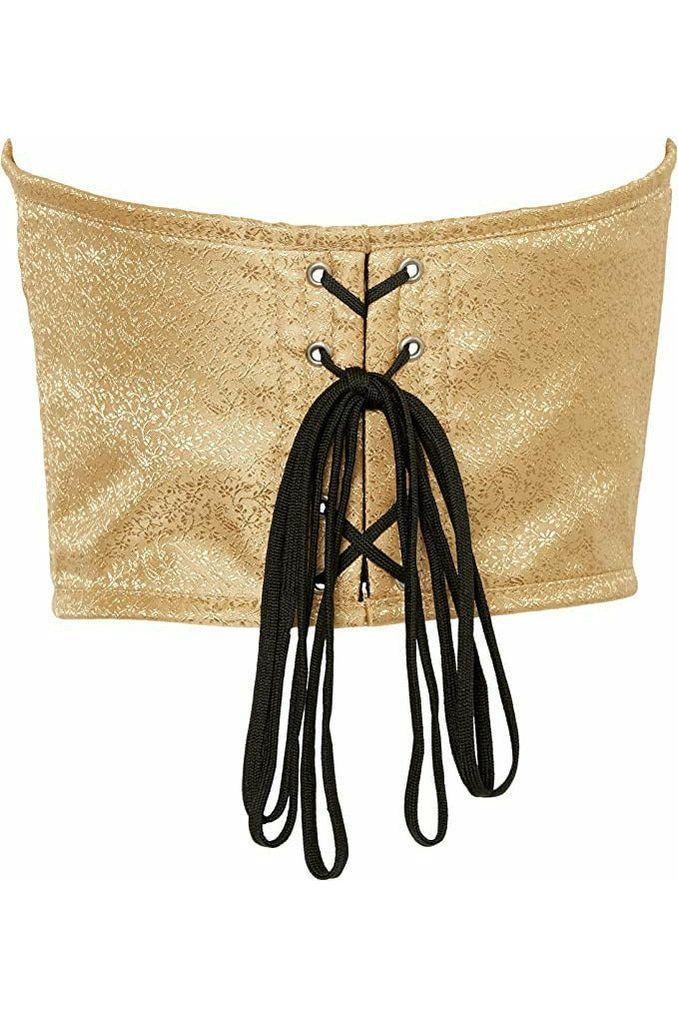 Daisy Beachwear Lavish Gold Brocade Open Cup Waist Cincher