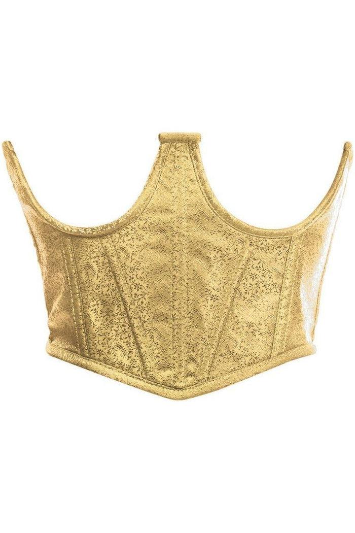 daisy beachwear Lavish Gold Brocade Open Cup Waist Cincher