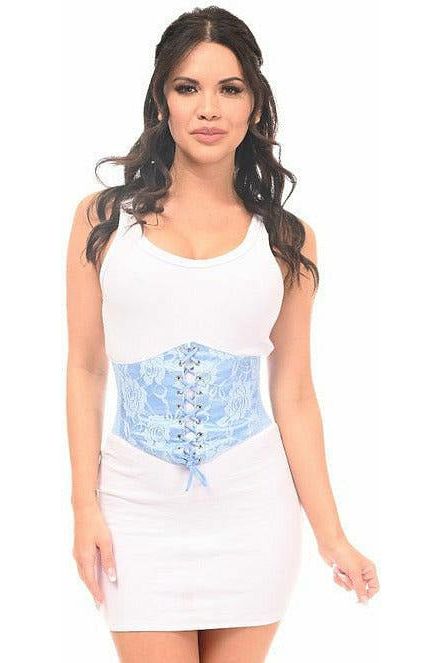 daisy beachwear Lavish Lt Blue Lace Corset Belt Cincher