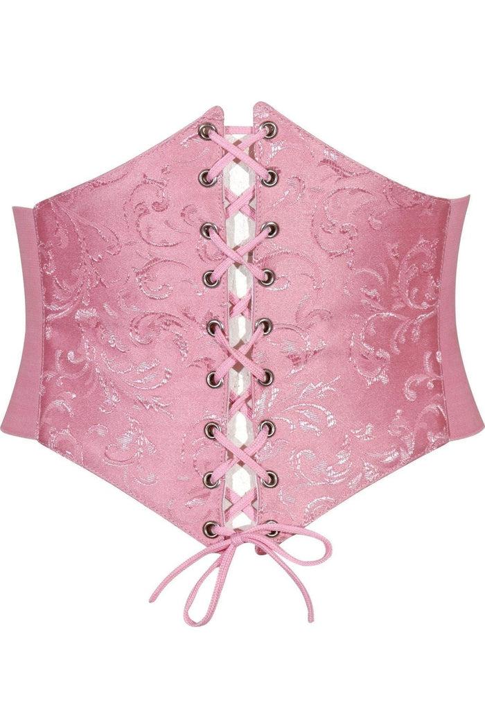 daisy beachwear Lavish Lt Pink Brocade Corset Belt Cincher