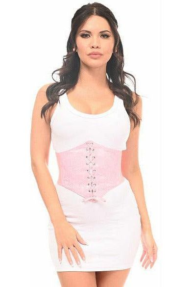 daisy beachwear Lavish Lt Pink Lace Corset Belt Cincher