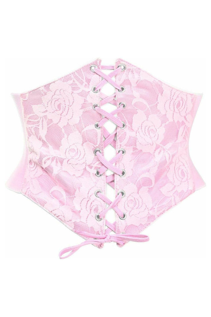 daisy beachwear Lavish Lt Pink Lace Corset Belt Cincher