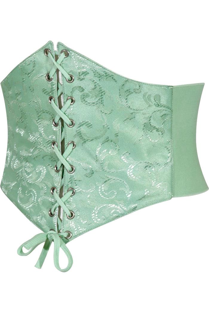 Daisy Beachwear Lavish Mint Green Brocade Corset Belt Cincher