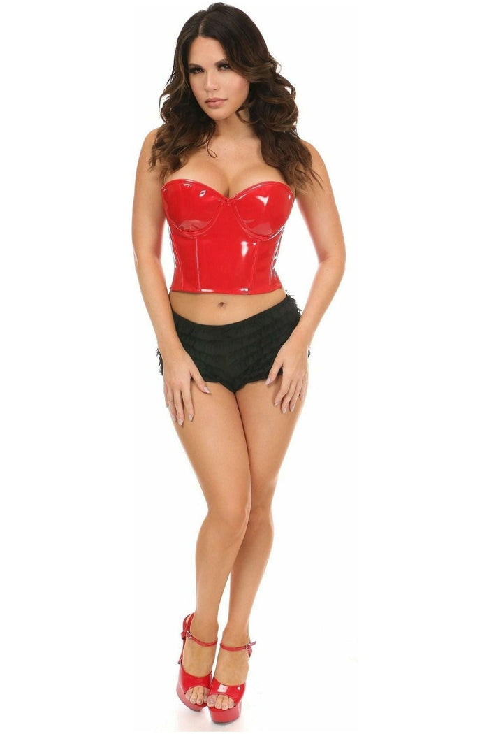 Daisy Beachwear Lavish Red Patent PVC Underwire Bustier