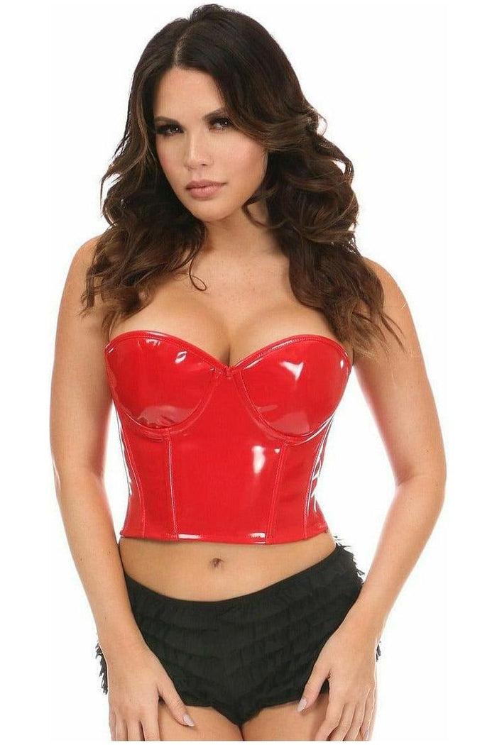 daisy beachwear Lavish Red Patent PVC Underwire Bustier