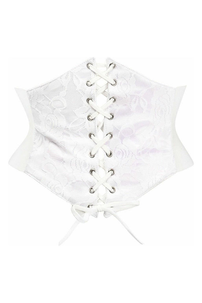 daisy beachwear Lavish White Lace Corset Belt Cincher