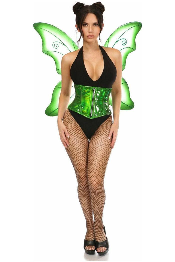 daisy beachwear Top Drawer 2 PC Green Pixie Fairy Corset Costume