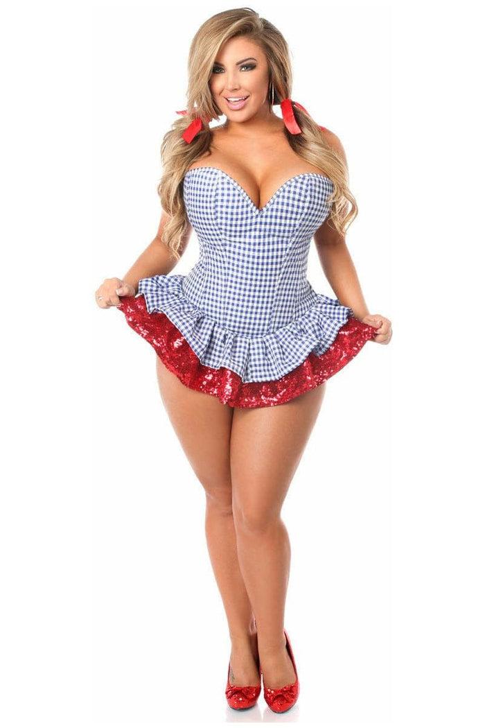 daisy beachwear Top Drawer 2 PC Sequin Kansas Girl Corset Dress Costume