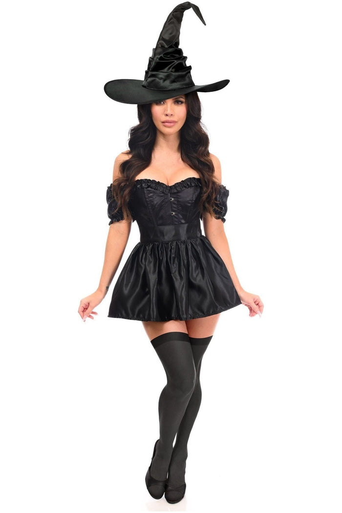 daisy beachwear Top Drawer 3 PC Black Witch Corset Costume