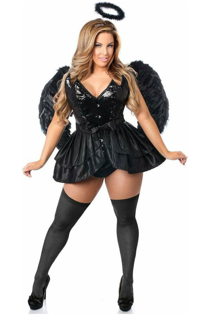 daisy beachwear Top Drawer 4 PC Fallen Angel Corset Costume