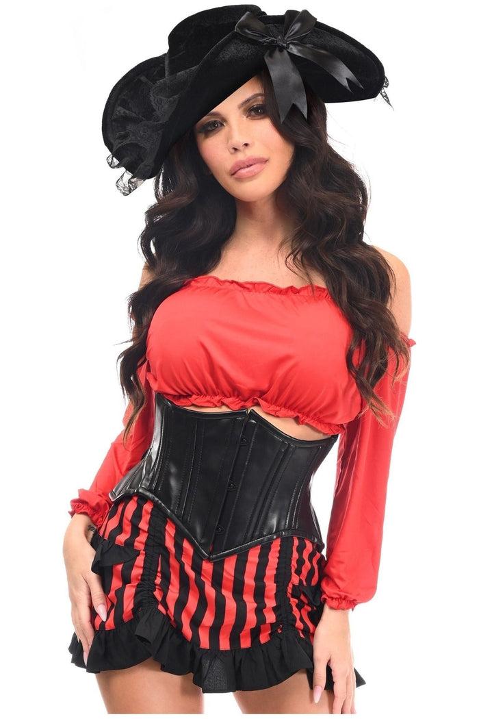 Daisy Beachwear Top Drawer 4 PC Pirate Lady Corset Costume