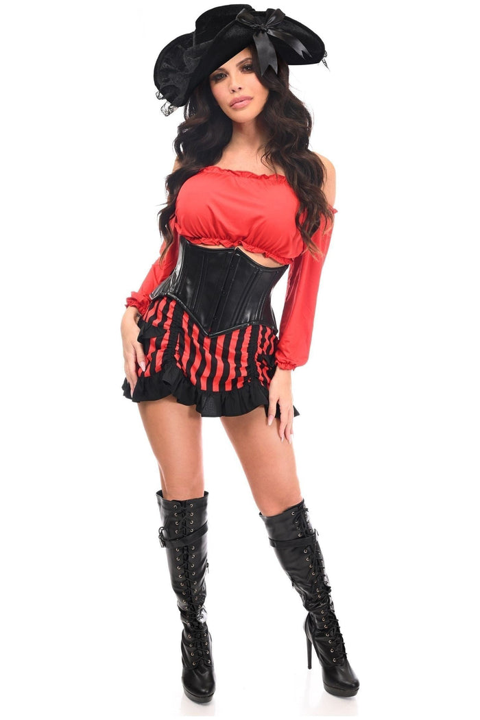 daisy beachwear Top Drawer 4 PC Pirate Lady Corset Costume