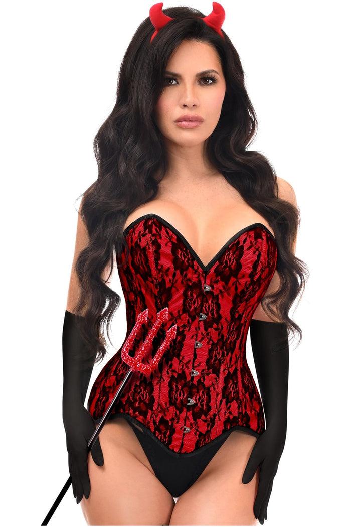 Daisy Beachwear Top Drawer 4 PC Premium Devil Corset Costume