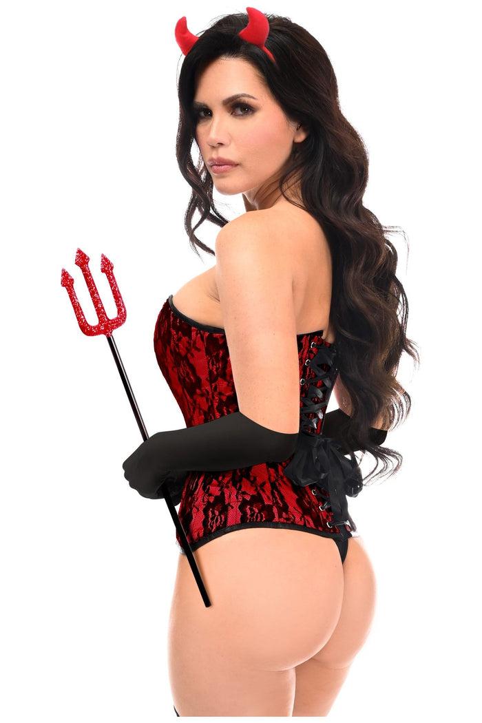 Daisy Beachwear Top Drawer 4 PC Premium Devil Corset Costume