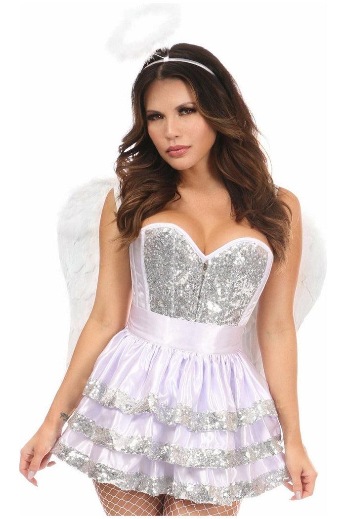 Daisy Beachwear Top Drawer 4 PC Sequin Angel Corset Costume