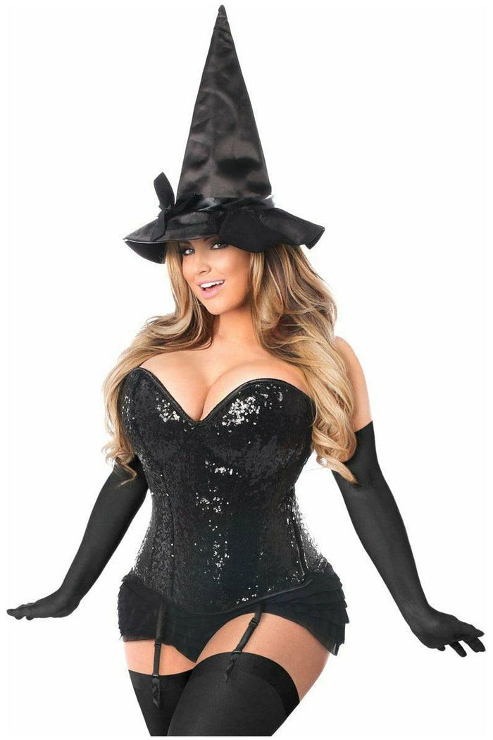 Daisy Beachwear Top Drawer 4 PC Sequin Witch Corset Costume